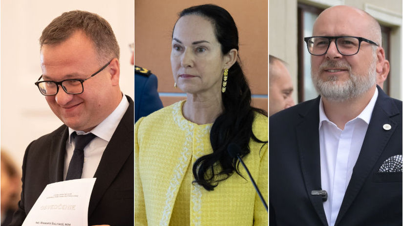 Štátny tajomník zprava Radomír Šalitroš a...