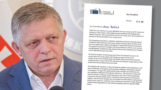 Fico zverejnil list od von der Leyenovej a kritizuje opozíciu: Dala košom eurokomisii, Slovensko žiada odklad hlasovania o sankciách, chce výnimku pre Gazprom