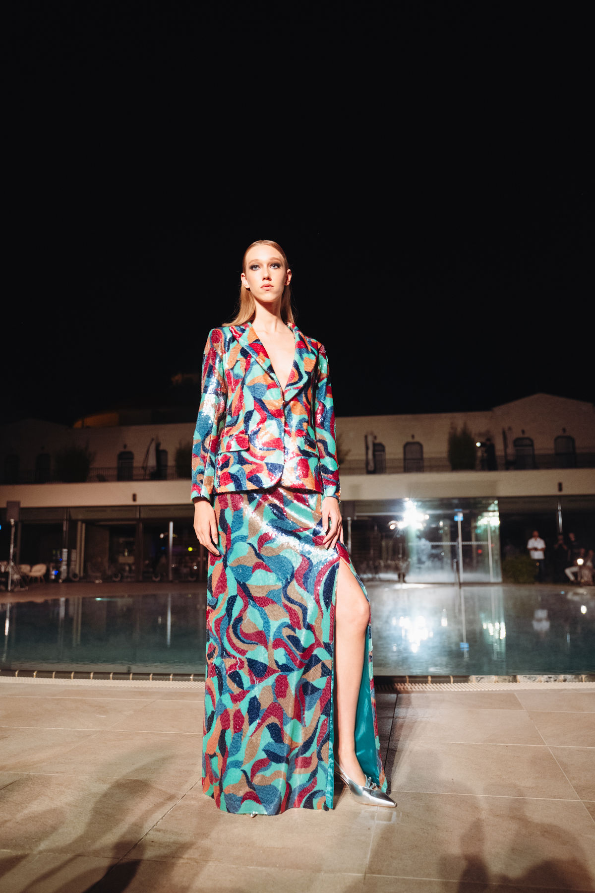 Modelka na prehliadke 50 odtieňov Fera Mikloška.