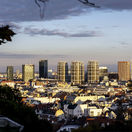 Bratislava panoráma mesto byty mrakodrapy