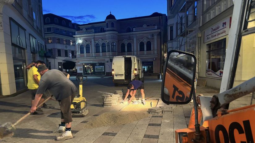 opravy, dlažba, centrum, Ružomberok