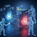 Kybernetický útok na Microsoft - obrázok vytvorený umelou inteligenciou