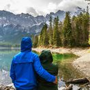 turistika, hory, turisti, dvojica, cestovanie, dovolenka, príroda, jazero, pleso