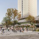 vizualizacia verejneho priestoru namestie umelcov a budova byvaleho hotela kyjev zdroj lordship