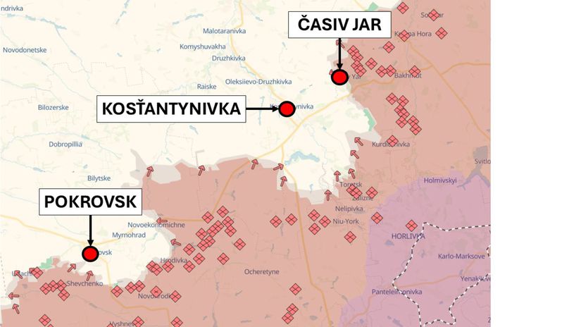 Kosťantynivka, situácia k 30. júlu 2025