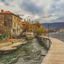 jazero Ohrich, Ochrid, Macedónsko, Albánsko