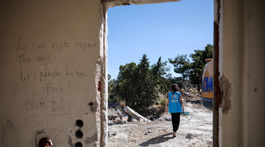 Grécky Lesbos a migranti