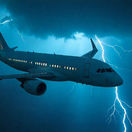 lietadlo, búrka, blesky, cestovanie,