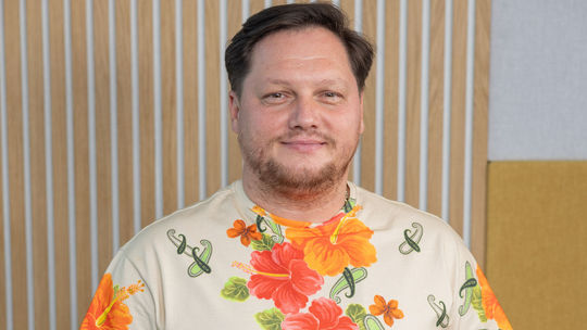 Hudobník Igor Kmeťo ml. na návšteve redakcie...