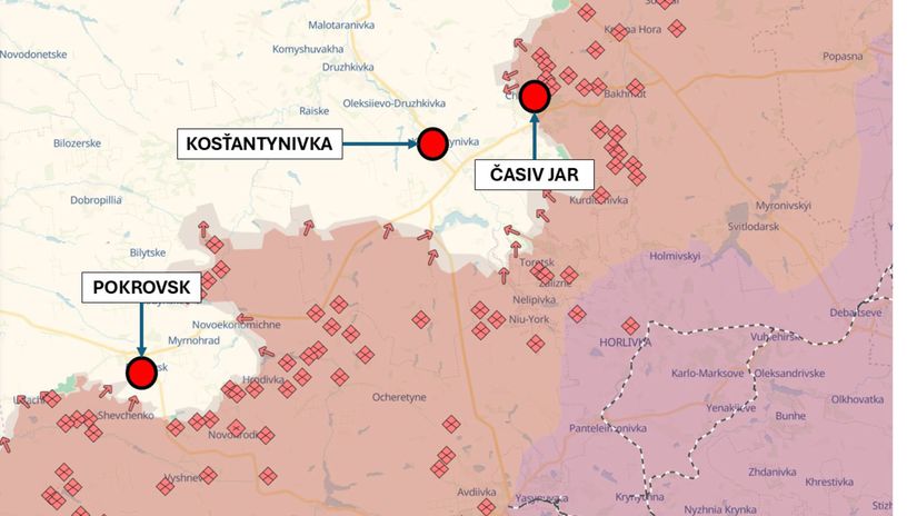 Pokrovsk a Kosťantynivka o rok neskôr - 8....