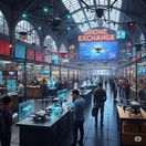 Dronová tržnica - obrázok vytvorený AI