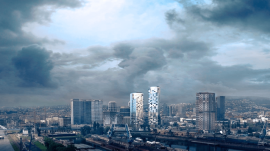 Viaceré bratislavské mrakodrapy sa zo zeme...