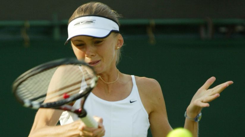 Daniela Hantuchová počas zápasu prvého kola na...