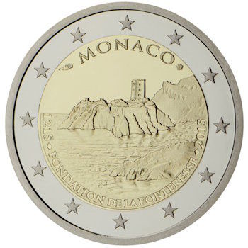 2-eurová minca z Monaka 800. výročie postavenia...