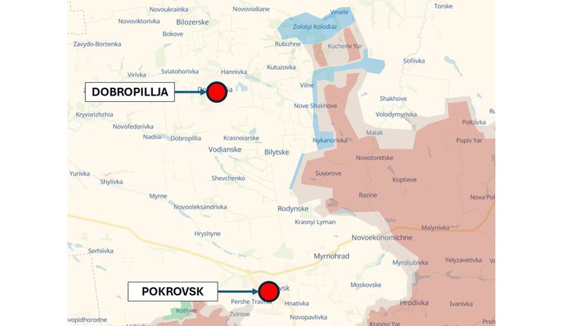 Dobropillja a Pokrovsk, Ukrajina - situácia k...