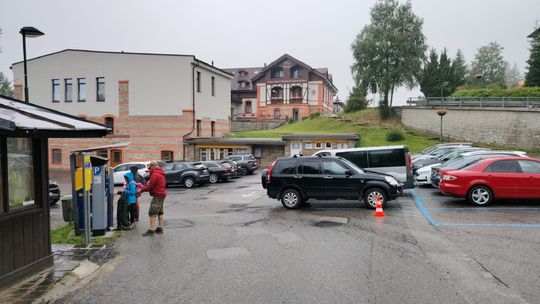 Parkovisko v Starom Smokovci. 