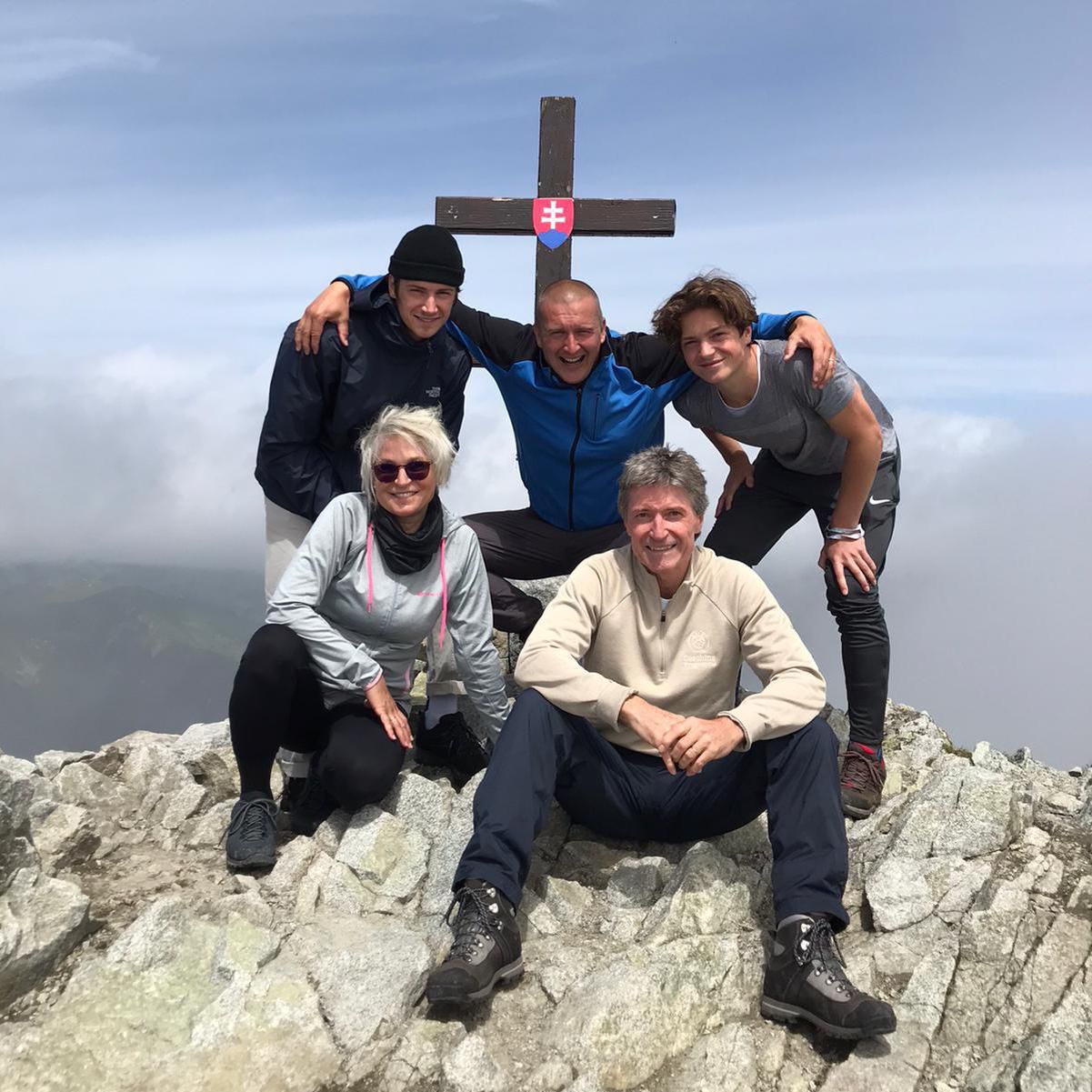 S manželom a so synmi na vrchole Kriváňa.