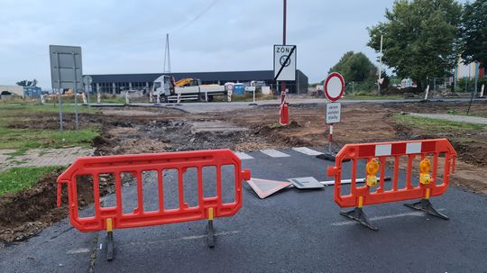 Výstavba kruhového objazdu v Poltári