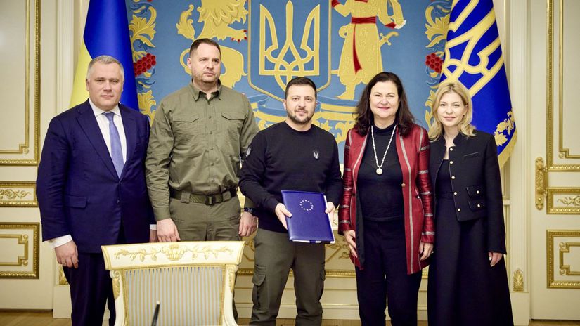 Katarína Mathernová s ukrajinským prezidentom...