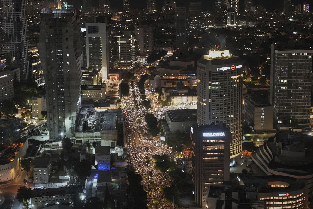 Izrael, rukojemníci, demonštrácia, Gaza