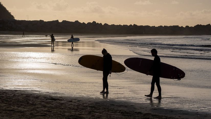 pláž, španielsko, surf, vlny