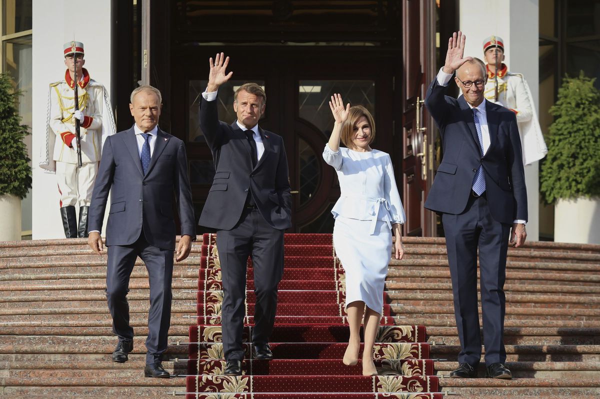 Tusk, Macron, Sandu, Merz, Moldavsko