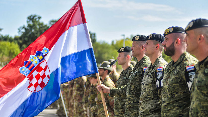 Chorvátski vojaci v MND Stred