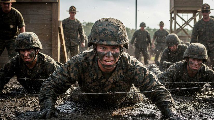 Príslušníci Námornej pechoty USA pri výcviku