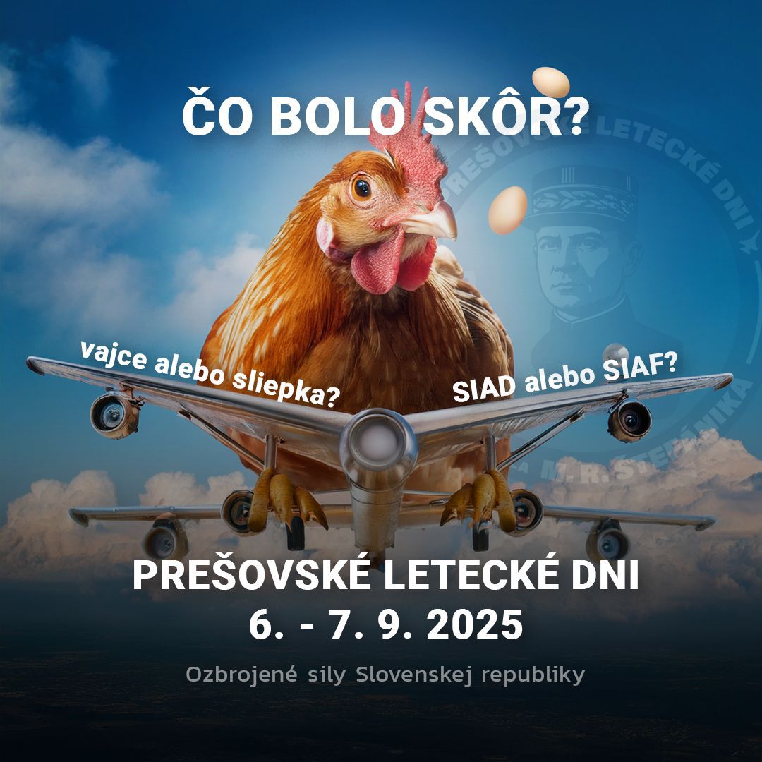 Pozvánka ozbrojených síl na letecké dni v Prešove.