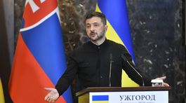 Na snímke ukrajinský prezident Volodymyr...
