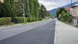 Cesta cez Tisovec po oprave najhorsich casti vozovky