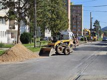 Prace spojene s vystavbou noveho vodovodu v Tisovci