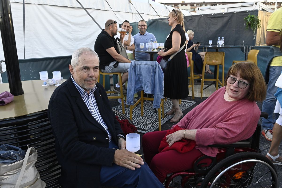 Moderátor Marek Eben a jeho manželka Markéta...