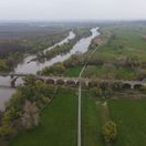 devínska nová ves -  marchegg vlak povodny stav 