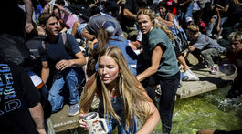 Reakcie davu po tom, čo bol Charlie Kirk...