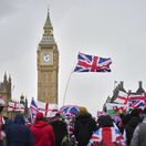 Británia, protest, Anglicko, Londýn, Big Ben