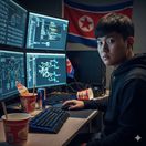 Severokórejský hacker - obrázok vytvorený AI