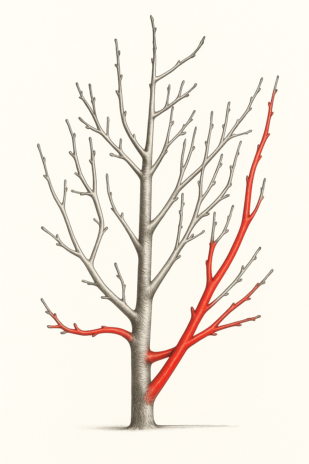 Pred rezom: na strome sú viditeľné výhonky,...