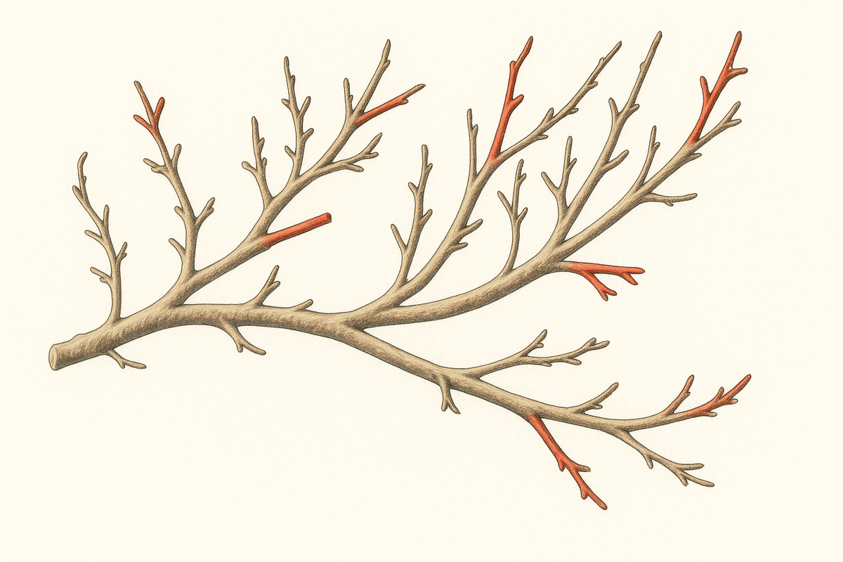 Tvorbu rodivého obrastu podporíte zrezaním...