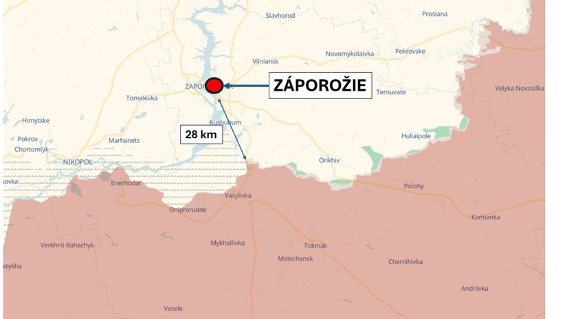 Záporožie, situácia k 17. septembru 2025