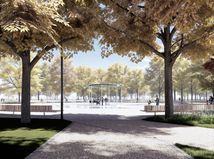 fontána, park, Banská Bystrica, vizualizácia