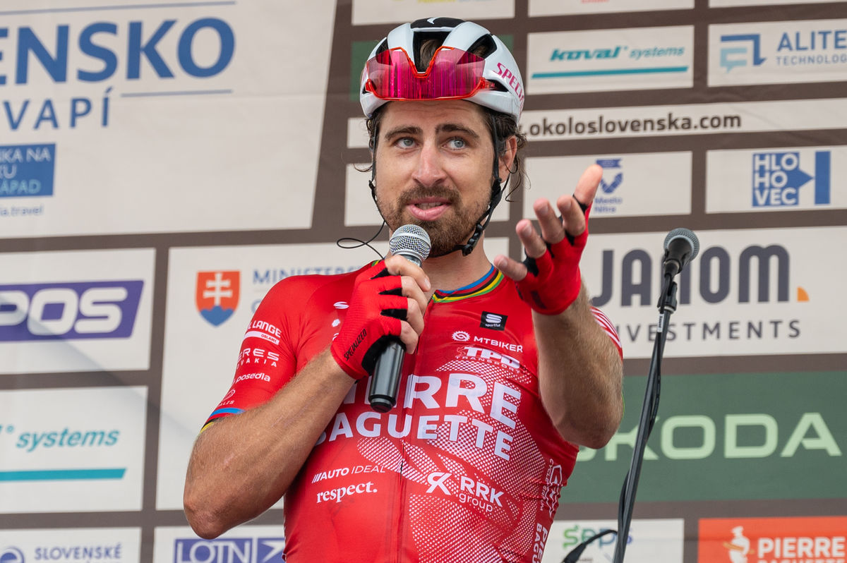 Peter Sagan počas svojej cyklistickej rozlúčky...