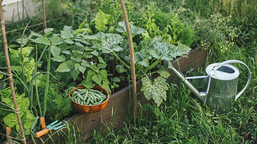 permakultúra, záhrada, fazuľa, zvýšený záhon,...