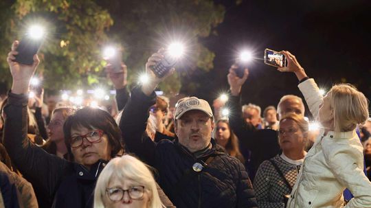 Protest proti konsolidácii v Bratislave.