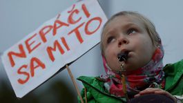 Protest proti konsolidácii v Bratislave.