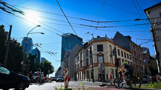 Na snímke priebeh rekonštrukcie na Dunajskej...