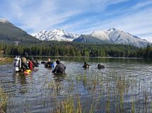 Čistenie / Potápači / Štrbské pleso /