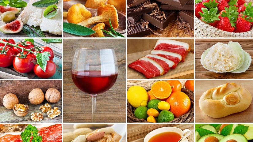 jedlo, histamín, potraviny