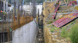 Na snímke aktuálny stav výstavby novej...