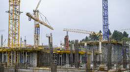 Na snímke aktuálny stav výstavby novej...